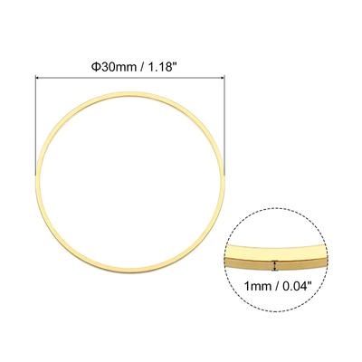 50pcs 10mm Brass Hollow Circle Bezel Round Linking Rings