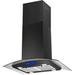 Tieasy Island Range Hood 30 Inch Ceiling Mount Stainless Steel Kitchen Vent Hood Touch Screen Control