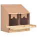 vidaXL Chicken Laying Nest 2 Compartments 24.8 x15.7 x25.6 Solid Pine Wood