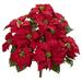 Nearly Natural 24 Poinsettia Artificial Plant (Set of 2) - h: 24 in. w: 19 in. d: 19 in