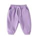 B91xZ Boys Pants Toddler Children Kids Baby Boys Girls Solid Pants Trousers Outfits Clothes Boys Dress Pants Purple Sizes 6-12 Months