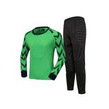 DPOIS Kids Boys Soccer Goalie Jersey with Pants Football Training Outfit Green 11-12