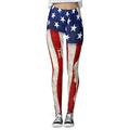 plus Dress Pants Women Independence Day For Women s American 4th Of July Print Leggings Hight Waist Pants For Yoga Running Pilates Gym Yoga Pants Tights Compression Yoga Running Fitness Denim Leggings