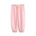 B91xZ Boys Pants Pyjamas Kids Pant Girl Baby Solid Toddler Harem Pants Boy Bloomers Boys Pants Boys Dress Pants Pink Sizes 2-3 Years