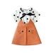 Cute Cfor Teens Girls Small And Medium Children Small And Medium Loose Tie Polka Dot Cat Skirt Toddler Flying Sleeve Tops Clothes Suit