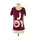 J.Crew Short Sleeve T-Shirt: Burgundy Tops - Women's Size Small