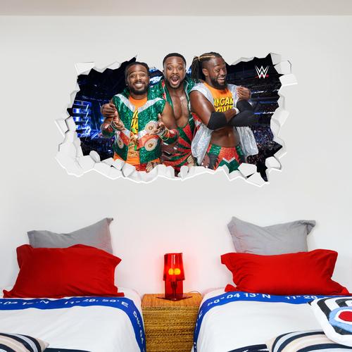 WWE New Day Broken Wall Sticker - 90cm x 50cm height