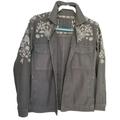 American Eagle Outfitters Jackets & Coats | American Eagle Mens Cotton Embroidered Button-Up Shirt Jacket Size M Grey | Color: Gray | Size: M