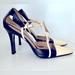 Gucci Shoes | Gucci T-Strap Leather High Heels Black/ White Size 8 | Color: Black/White | Size: 8