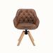 Corrigan Studio® Toohet Task Chair Wood/Upholstered in Brown | 32.68 H x 22.44 W x 22.44 D in | Wayfair E1113589E0664D1F9555381A1EEEC08A