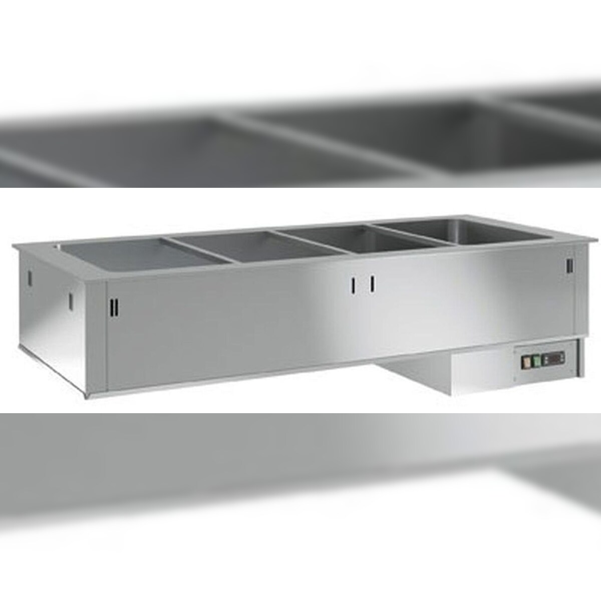 KBS Gastrotechnik KBS Bain Marie Einbauwanne Gn 4/1 Anschlussfertig 1455x700x380 mm 400 Volt Image