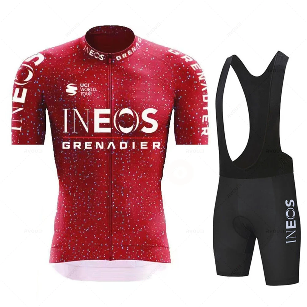 INEOS-Ensemble de maillot de cyclisme Pro Team, respirant, vélo de route, imbibé, uniforme d'équitation, vêtements VTT, nouveaux kits de sport, été