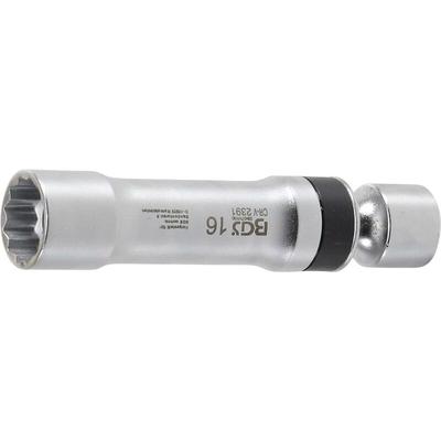 Zündkerzen-Gelenkeinsatz Zwölfkant mit Haltefeder Antrieb Innenvierkant 10 mm (3/8") SW 16 mm Image