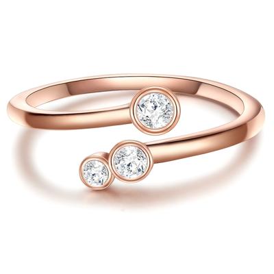 Glanzstücke München Ring Sterling Silber Zirkonia in Gelbgold 60 Damen Image