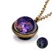 KIHOUT Clearance Necklace Luminous Double-sided Dome Planetary Necklace Pendant Luminous Double-sided Ball Universe Couple Chain Luminous Souvenir Couple Necklace