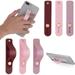 6PCS Phone Grip Strap Telescopic Finger Strap Brackets Portable Phone Finger Strap Universal Phone Strap Grip for Most Smartphones (Pink Purple Red)