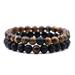 KIHOUT Deals 2Pcs Men Women 8mm Lava Chakra Beads Elastic Natural Stone Agate Bracelet