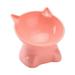 Raised Cat Bowl Pet Feeding Bowl Kitten Water Bowl Anti Slip Protect Pet Durable Elevated Cat Bowls Tilted Pet Feeder for Cats Dogs Pink