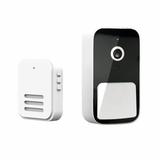 Lingouzi Video Doorbell 2-Way Audio Night Vision Video Doorbell Camera Wireless Wifi Smart Doorbell Rechargeable Security Door Doorbell