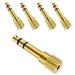 [5-Pack 6.35mm 1/4 inch Male to 3.5mm 1/8 inch Female Stereo Audio Adapter Gold Plated Compatible with Headphone iPod Receiver Guitar Mixing Console Home Theather & More