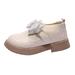 B91xZ Sneakers for Girls Toddler Shoes Girl Shoes Small Leather Shoes Single Shoes Children Dance Shoes Girls Performance Shoes Beige Sizes 12.5