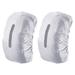 Uxcell 40-50L Waterproof Backpack Rain Cover 2 Pcs with Vertical Reflective Strap M Silver Tone