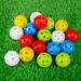 TRIANU 12Pcs Practice Golf Balls Limited Flight Golf Balls 42mm Hollow Plastic Golf Training Balls Colored Airflow Golf Balls for Swing Practice Driving Range Home Use Indoor Multicolor