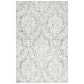 SAFAVIEH Abstract Constantine Damask Wool Area Rug Ivory/Grey 3 x 5