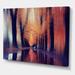 DESIGN ART Designart Autumn Colored Forest Treescape II Traditional Canvas Wall Art Print 40 In. wide X 30 In. high