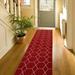 Playa Rug Custom Size Hexagon Red 26 Inch Wide Non-Slip Stair Runner Rug 2 Feet