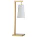 Evelyn&Zoe Moser 26 Mid-Century Modern Metal Table Lamp with White Cone Fabric Shade