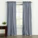 Kate Aurora Country Farmhouse Buffalo Check Plaid Gingham Window Curtains Navy 42 in. W x 95 in.