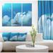 DESIGN ART Designart Sailboat Under Summer Sky Digital Art on Wrapped Canvas set - 36x28 - 3 Panels