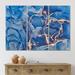 DESIGN ART Designart Blue Liquid Art With Gold Veins I Modern Canvas Wall Art Print 36 In. Wide X 28 In. High - 3 Panels