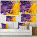 DESIGN ART Designart Purple And Gold Luxury Abstract Fluid Art II Modern Canvas Wall Art Print 20 in. wide x 12 in. high