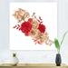 DESIGN ART Designart Autumn Bouquet Of Fall Flowers And Leaves II Traditional Canvas Wall Art Print 36 in. wide x 36 in. high