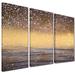 Design Art Brown Sky Reflection in Lake - 3 Piece Graphic Art on Wrapped Canvas Set