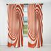 DESIGN ART Designart Red and White Lined Spiral Modern Blackout Curtain Single Panel 52 in. wide x 90 in. high - 1 Panel 90 Inches