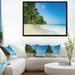 DESIGN ART Designart Beautiful Praslin Island Seychelles Large Seascape Art Framed Canvas Print 60 in. wide x 28 in. high