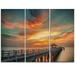 Design Art Wooden Bridge under Wonderful Sky Graphic Art on Wrapped Canvas