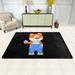 XMXY Area Rugs Doormat Outdoor Entrance Bear Animal Cute Hello Paw Facecloth Non-slip Floor Mat Rug for Living Room Kitchen Sink Area Indoor 72 x48