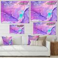 DESIGN ART Designart Purple And Blue Liquid Fuchia Art V Modern Canvas Wall Art Print 32 in. wide x 24 in. high