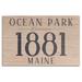 Ocean Park Maine Established Date (Blue) Birch Wood Wall Sign (12x18 Rustic Home Decor Ready to Hang Art)
