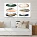 DESIGN ART Designart Six Abstract Sea Stones Nautical & Coastal Canvas Wall Art Print 48 in. wide x 28 in. high - 4 Panels