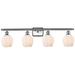 Norfolk 36"W 4 Light Brushed Satin Nickel Bath Vanity Light w/ White S