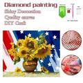 5D DIY 5D Diamond Art Kits Kits for Adults Kids Eagle American Flag Sunflower 4 Th July of Diamond Art American Flag Gem Crystal Rhinestone 5D Diamond Art Kitss Kits for Home Wall Decor Gift