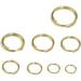 50/100pcs/lot 4-12mm Stainless Steel Open Double Jump Rings for Key Double Split Rings Connectors DIY Craft Jewelry Making (Color : Gold Steel 50pcs Size : 0.7x8mm)