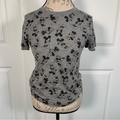 Disney Tops | Disney Mickey Mouse Minnie Mouse T-Shirt Gray All Over Print Tee Womens S | Color: Gray | Size: S