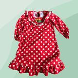 Disney Pajamas | Christmas Pajama Nightgown | Color: Red/White | Size: 3tg