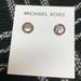 Michael Kors Jewelry | Michael Kors Signature Mk Round Post Back Earrings | Color: Silver | Size: Os